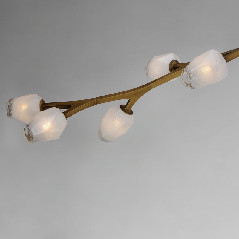 ET2 E32797-93NAB Blossom 10 Light LED Pendant | Natural Aged Brass