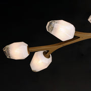 ET2 E32797-93NAB Blossom 10 Light LED Pendant | Natural Aged Brass