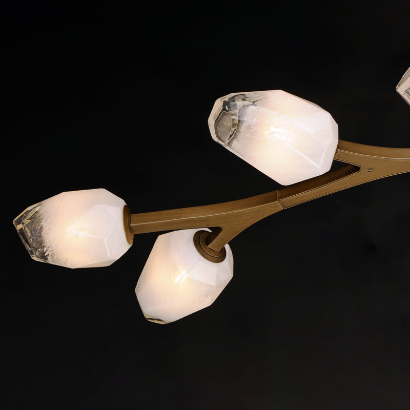 ET2 E32797-93NAB Blossom 10 Light LED Pendant | Natural Aged Brass