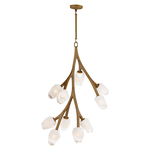 ET2 E32798-93NAB Blossom 10 Light LED Pendant | Natural Aged Brass