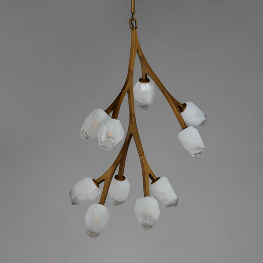 ET2 E32798-93NAB Blossom 10 Light LED Pendant | Natural Aged Brass