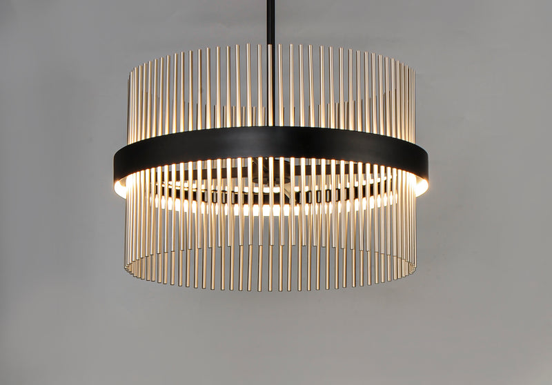 ET2 E34205-BKSN Chimes 24" LED Pendant WiZ | Black / Satin Nickel