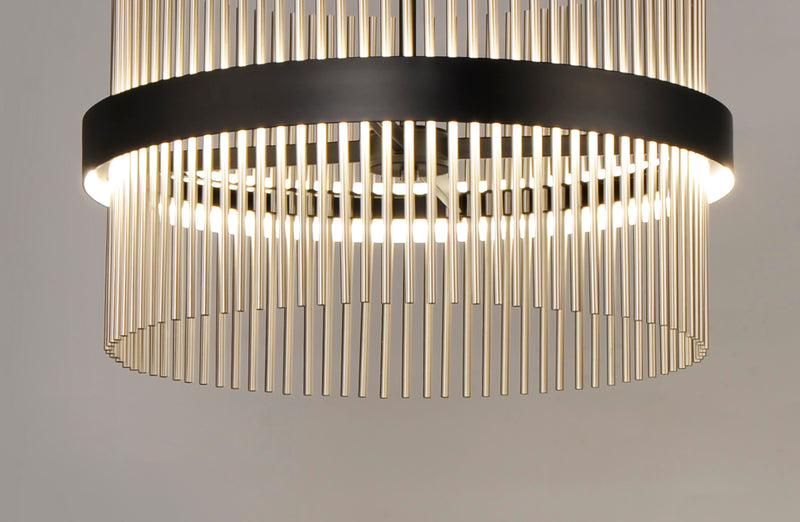 ET2 E34205-BKSN Chimes 24" LED Pendant WiZ | Black / Satin Nickel