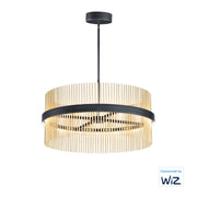 ET2 E34207-BKSBR Chimes 34" LED Pendant WiZ | Black / Satin Brass