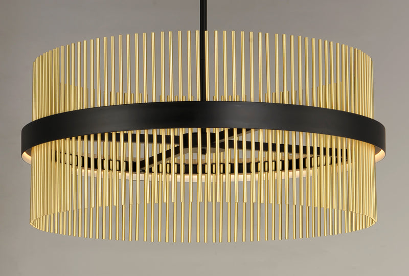 ET2 E34207-BKSBR Chimes 34" LED Pendant WiZ | Black / Satin Brass