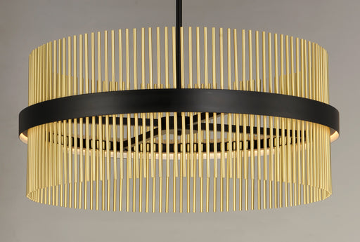ET2 E34207-BKSBR Chimes 34" LED Pendant WiZ | Black / Satin Brass