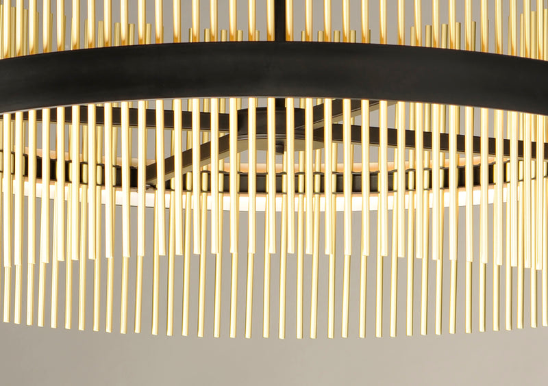 ET2 E34207-BKSBR Chimes 34" LED Pendant WiZ | Black / Satin Brass
