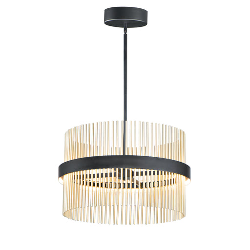 ET2 E34255-BKSBR Chimes 5CCT Select 24" Pendant | Black / Satin Brass