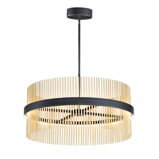 ET2 E34257-BKSBR Chimes 5CCT Select 36" Pendant | Black / Satin Brass