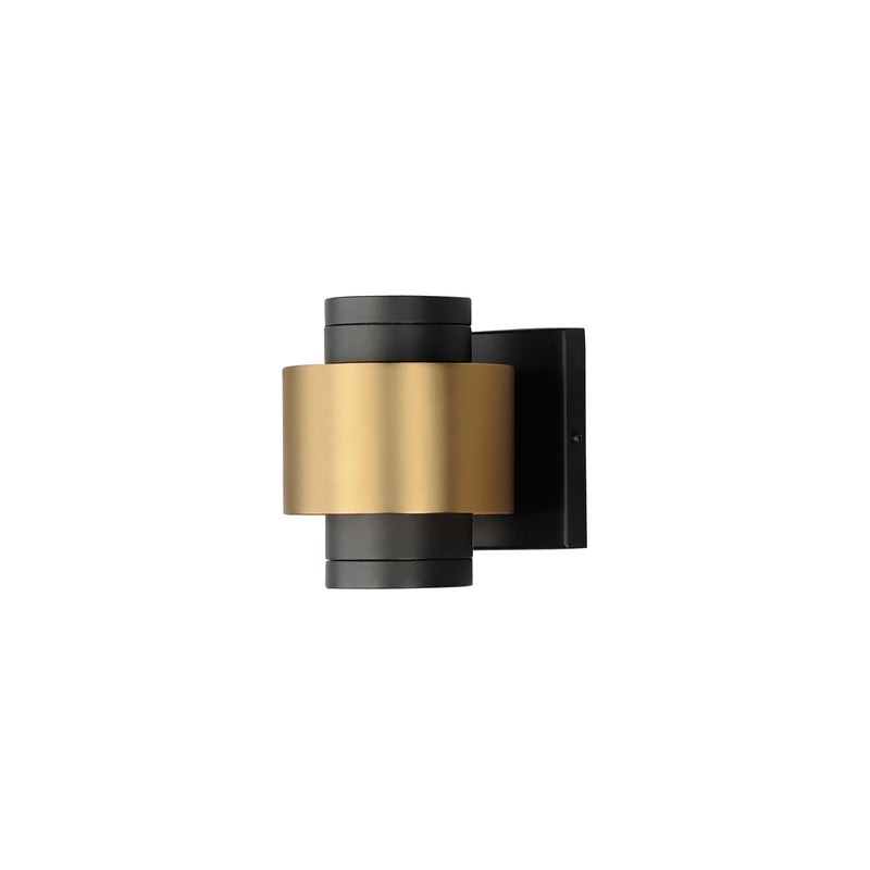 ET2 E34752-BKGLD Reveal Small LED Outdoor Wall Sconce | Black / Gold