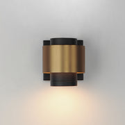 ET2 E34752-BKGLD Reveal Small LED Outdoor Wall Sconce | Black / Gold