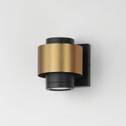 ET2 E34752-BKGLD Reveal Small LED Outdoor Wall Sconce | Black / Gold