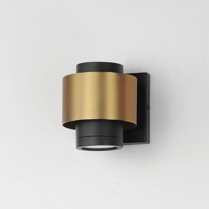 ET2 E34752-BKGLD Reveal Small LED Outdoor Wall Sconce | Black / Gold
