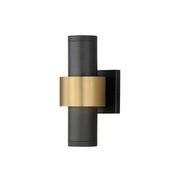 ET2 E34754-BKGLD Reveal Medium LED Outdoor Wall Sconce | Black / Gold