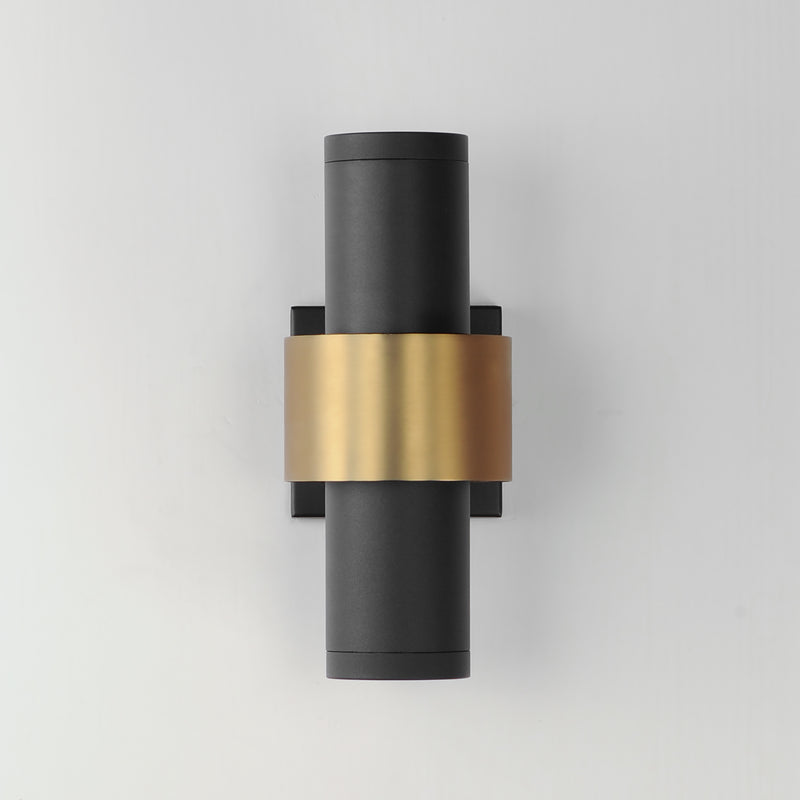 ET2 E34754-BKGLD Reveal Medium LED Outdoor Wall Sconce | Black / Gold