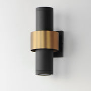 ET2 E34754-BKGLD Reveal Medium LED Outdoor Wall Sconce | Black / Gold