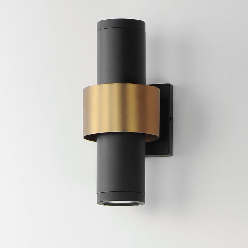 ET2 E34754-BKGLD Reveal Medium LED Outdoor Wall Sconce | Black / Gold