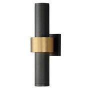 ET2 E34756-BKGLD Reveal Large LED Outdoor Wall Sconce | Black / Gold