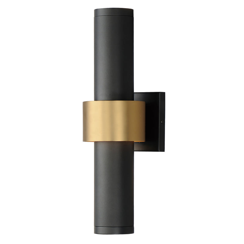 ET2 E34756-BKGLD Reveal Large LED Outdoor Wall Sconce | Black / Gold