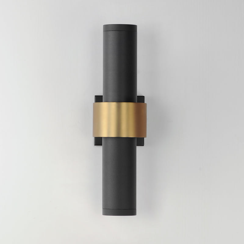 ET2 E34756-BKGLD Reveal Large LED Outdoor Wall Sconce | Black / Gold