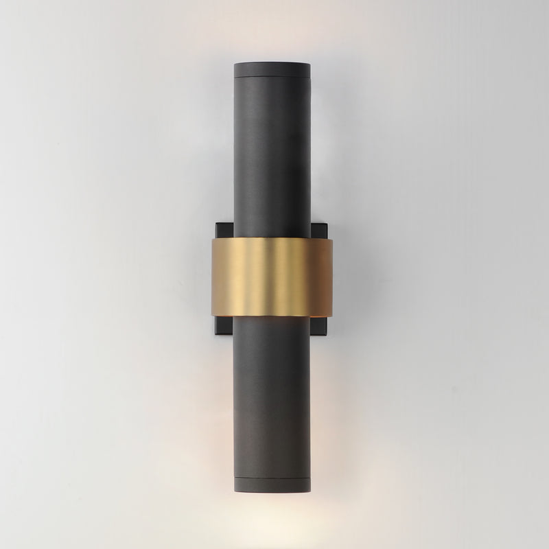 ET2 E34756-BKGLD Reveal Large LED Outdoor Wall Sconce | Black / Gold