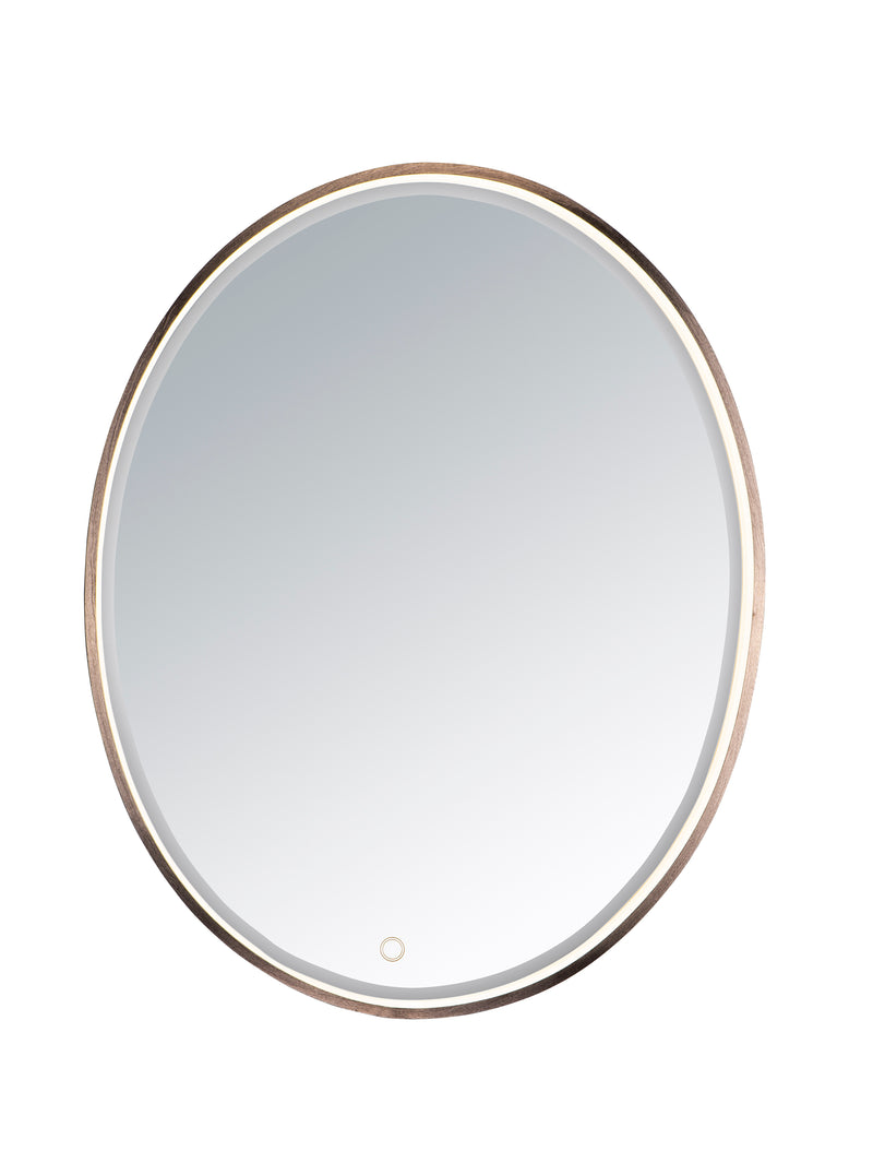 ET2 E42012-90BRZ 24" x 30" Oval LED Mirror | Anodized Bronze