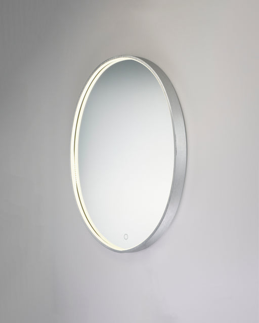 ET2 E42012-90AL 24" x 30" Oval LED Mirror | Brushed Aluminum