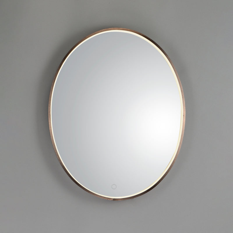 ET2 E42012-90BRZ 24" x 30" Oval LED Mirror | Anodized Bronze
