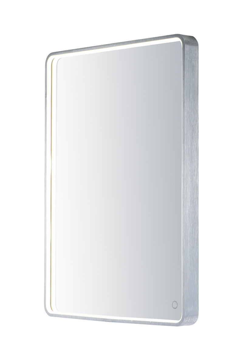 ET2 E42014-90AL 24" x 31.5" Rectangular LED Mirror | Brushed Aluminum