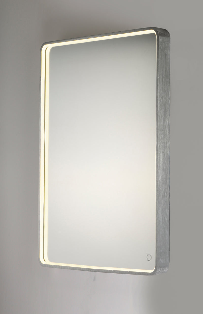 ET2 E42014-90AL 24" x 31.5" Rectangular LED Mirror | Brushed Aluminum