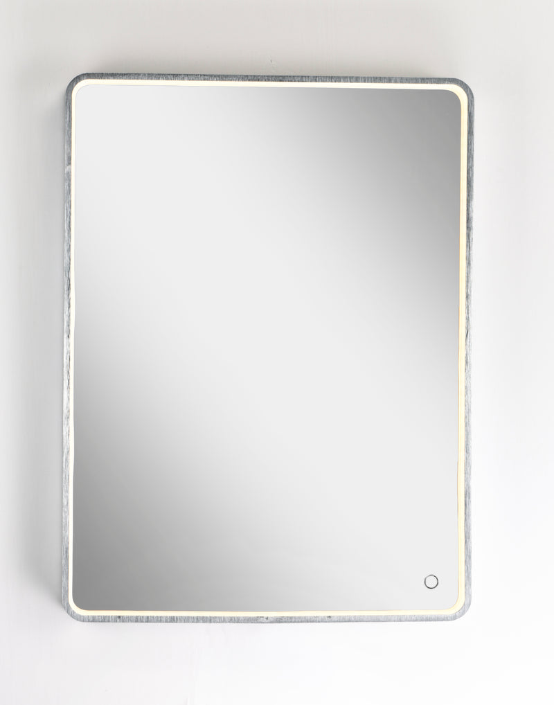 ET2 E42014-90AL 24" x 31.5" Rectangular LED Mirror | Brushed Aluminum