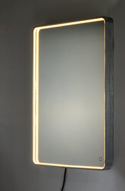 ET2 E42014-90AL 24" x 31.5" Rectangular LED Mirror | Brushed Aluminum