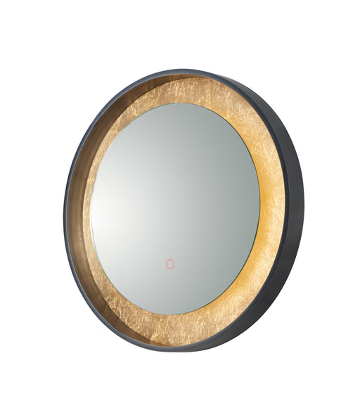 ET2 E42036-GLBK Floating LED Mirror Round 23.5" | Gold Leaf / Black