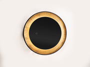 ET2 E42036-GLBK Floating LED Mirror Round 23.5" | Gold Leaf / Black