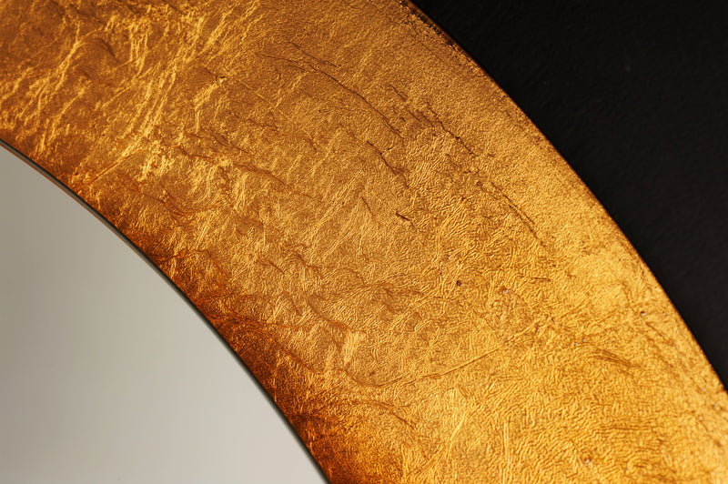 ET2 E42040-GLBK Floating LED Mirror Square 31.5" | Gold Leaf / Black