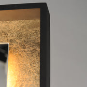 ET2 E42046-GLBK Floating 30" x 67" LED Free Standing Mirror | Gold Leaf / Black