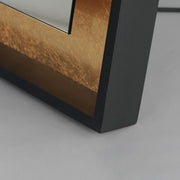 ET2 E42046-GLBK Floating 30" x 67" LED Free Standing Mirror | Gold Leaf / Black