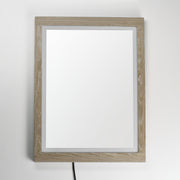 ET2 E42052-OK Sawyer 24"x32" Oak Framed LED Mirror | Oak
