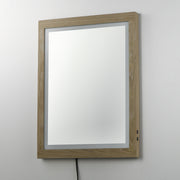 ET2 E42052-OK Sawyer 24"x32" Oak Framed LED Mirror | Oak