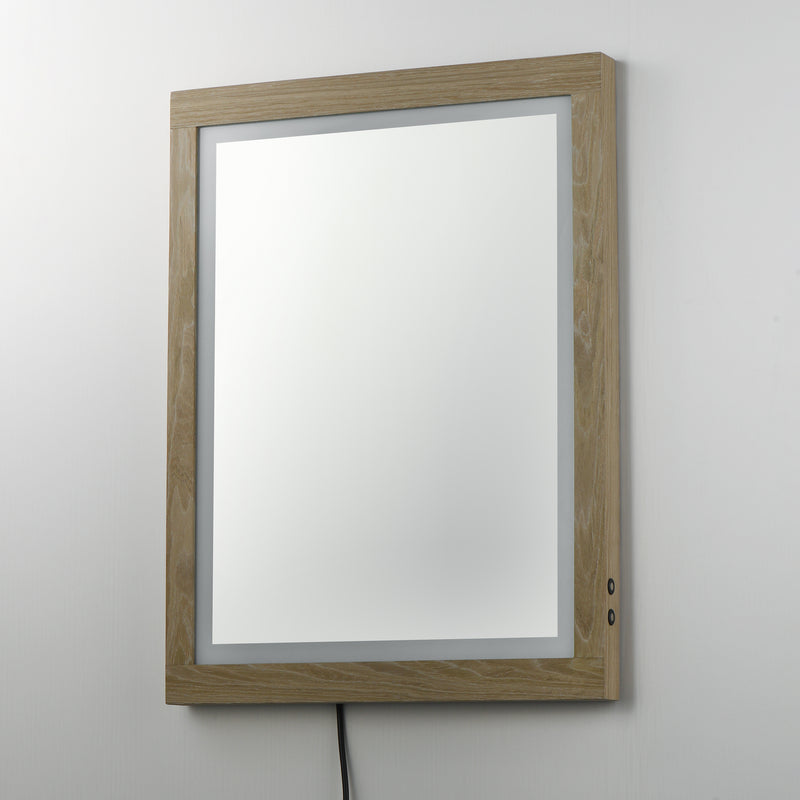 ET2 E42052-OK Sawyer 24"x32" Oak Framed LED Mirror | Oak