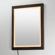 ET2 E42052-WN Sawyer 24"x32" Walnut Framed LED Mirror | Walnut