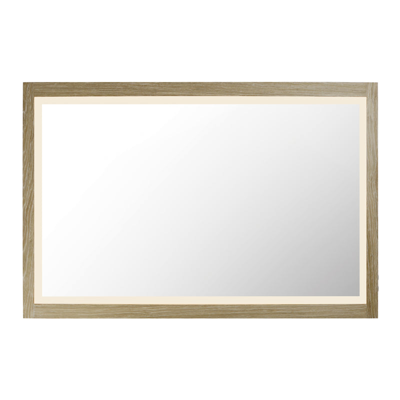 ET2 E42054-OK Sawyer 48"x32" Oak Framed LED Mirror | Oak