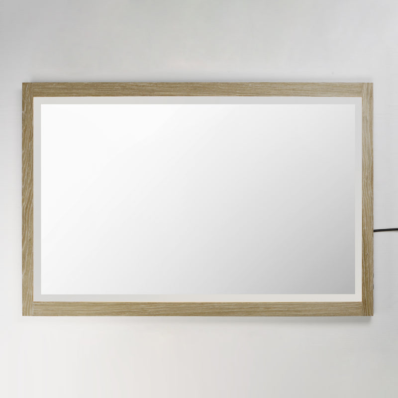 ET2 E42054-OK Sawyer 48"x32" Oak Framed LED Mirror | Oak