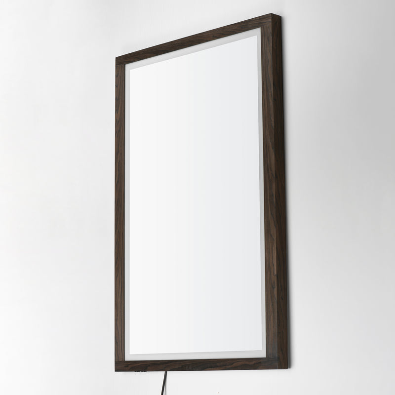 ET2 E42054-WN Sawyer 48"x32" Walnut Framed LED Mirror | Walnut