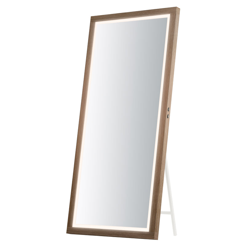 ET2 E42057-OK Sawyer 68"x32" Oak Framed LED Mirror | Oak