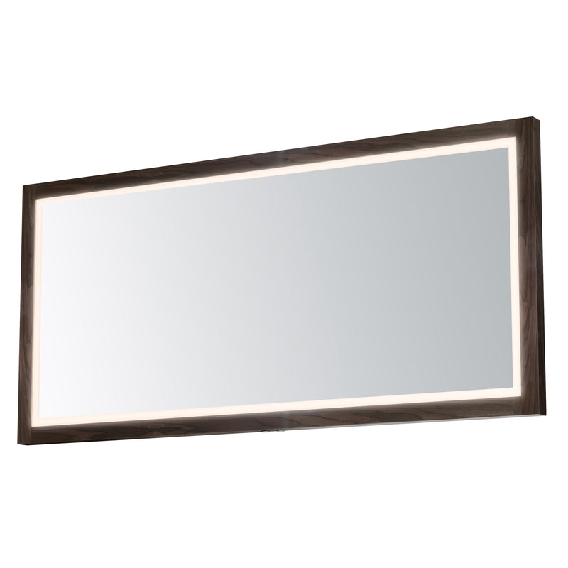 ET2 E42057-WN Sawyer 68"x32" Walnut Framed LED Mirror | Walnut