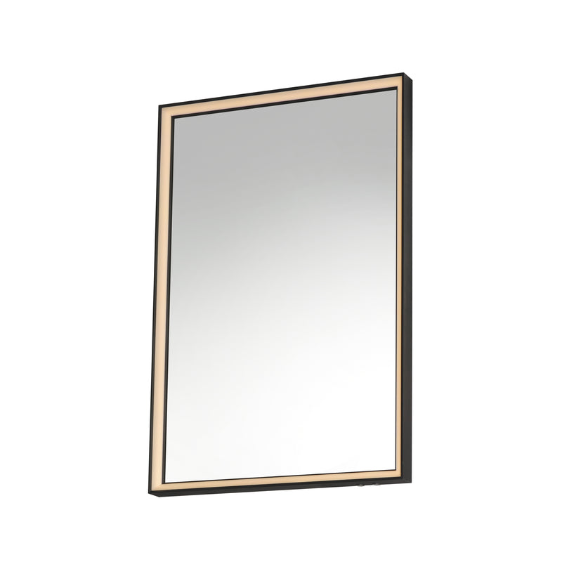 ET2 E42061-BBK Bevel 24"x30" LED Mirror 2CCT | Brushed Black