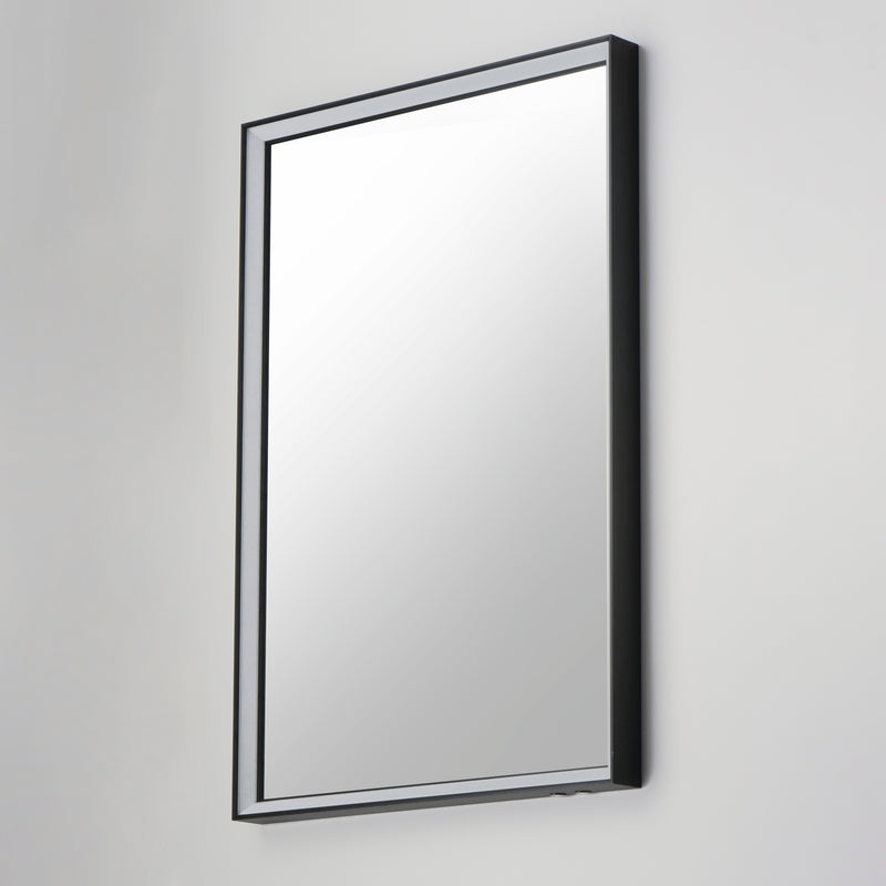 ET2 E42061-BBK Bevel 24"x30" LED Mirror 2CCT | Brushed Black
