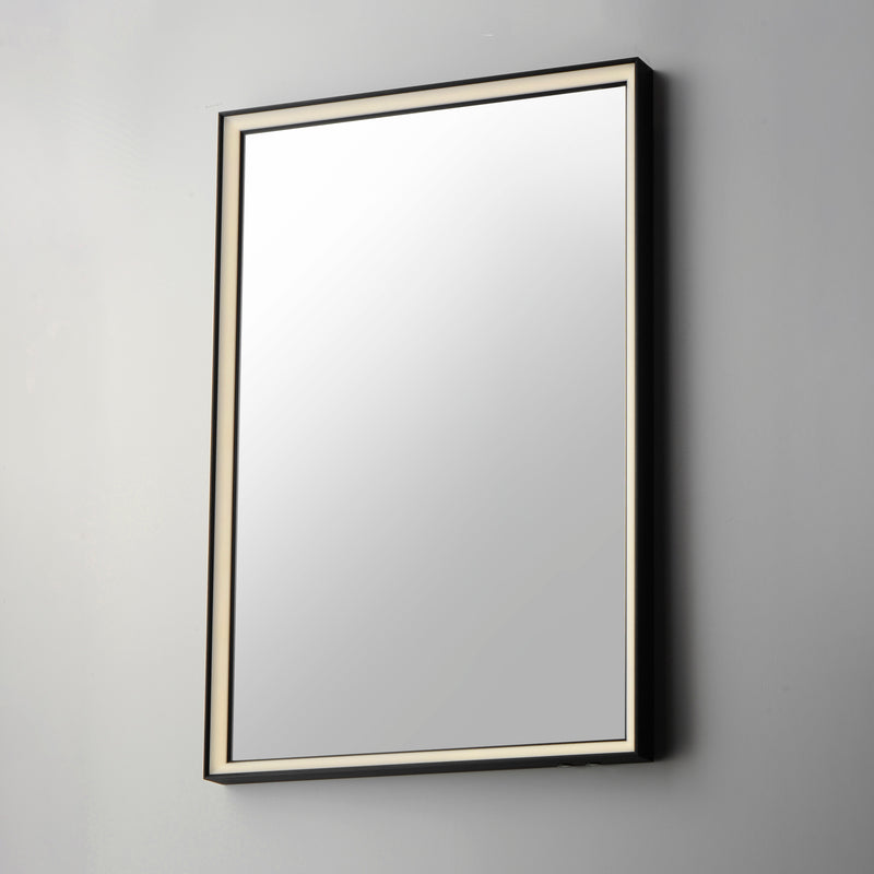 ET2 E42061-BBK Bevel 24"x30" LED Mirror 2CCT | Brushed Black