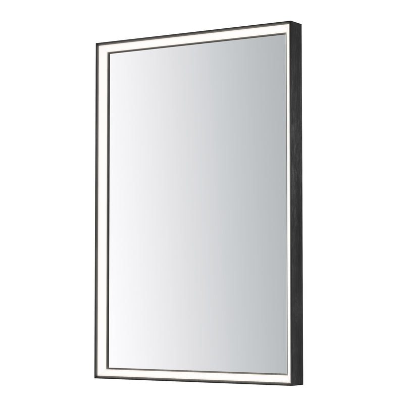 ET2 E42062-BBK Bevel 30"x36" LED Mirror 2CCT | Brushed Black